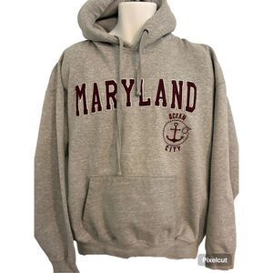 Ocean City Maryland Hoodie Gray Thick Quality. Size XL